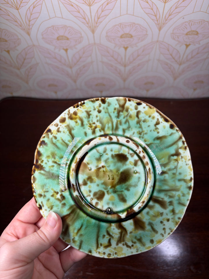 Set of Four 19th Century Swedish Majolica-Style Dessert Plates