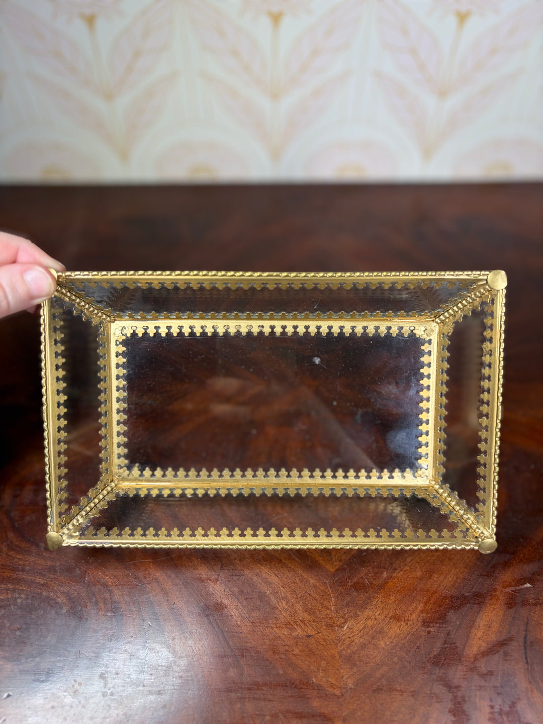 Glass and Brass Tray