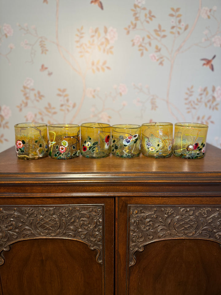 Golden Cocktail Glasses by Paul Counts (Set of 6)