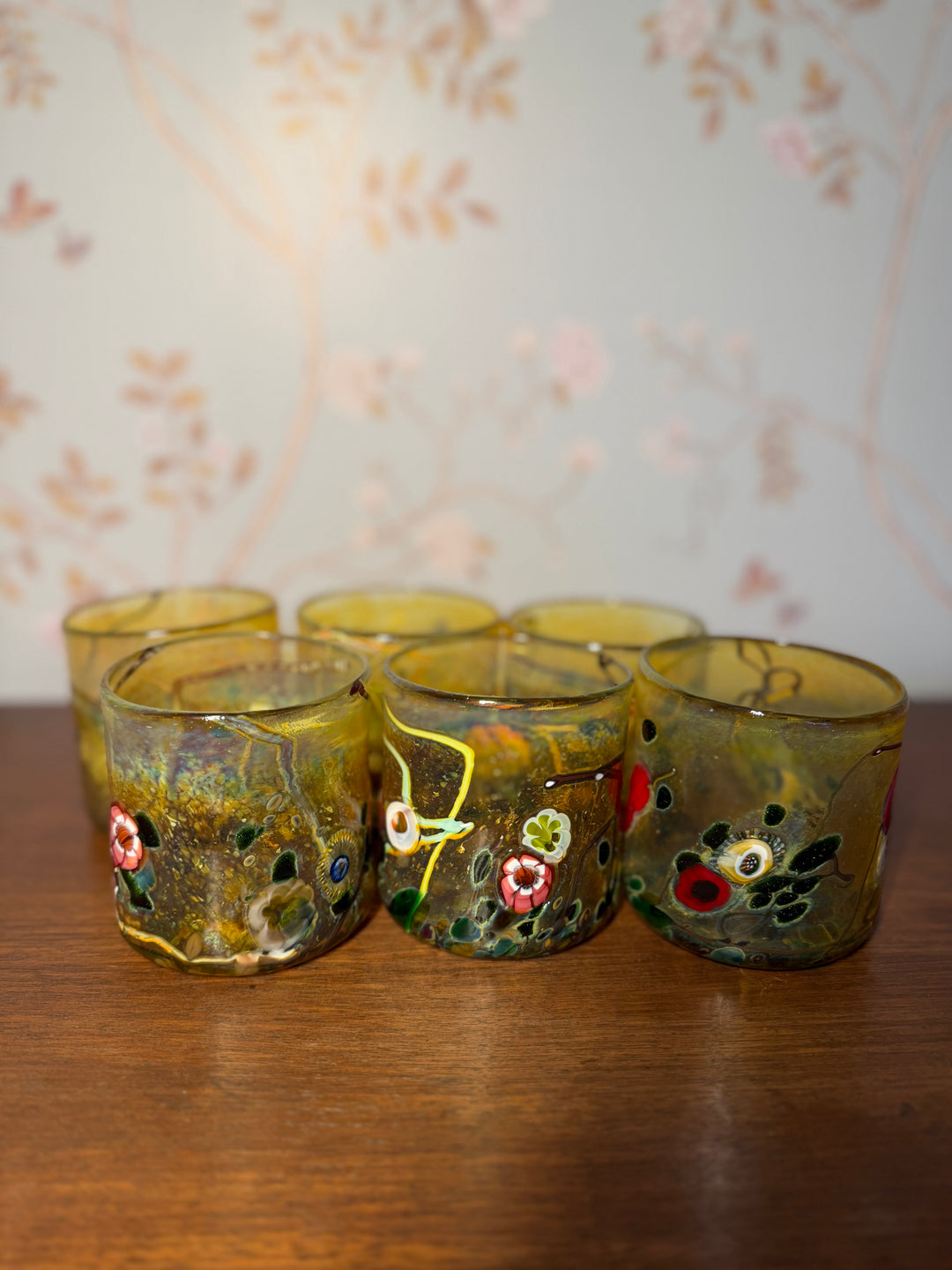 Golden Cocktail Glasses by Paul Counts (Set of 6)