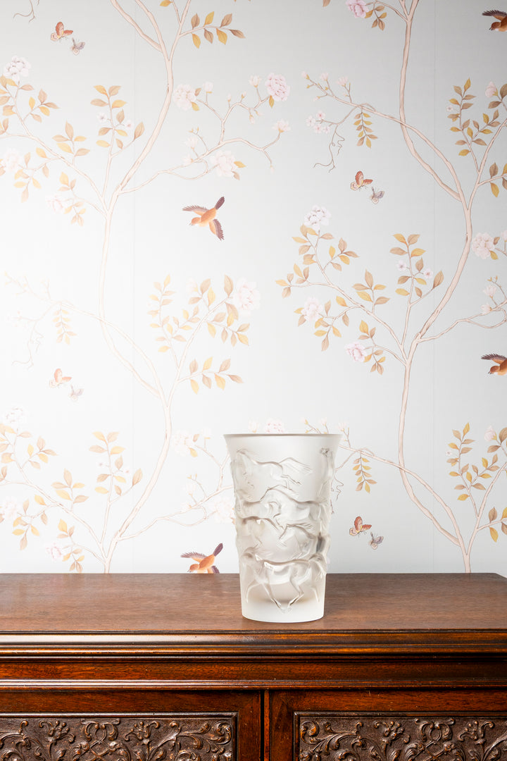Lalique Mustang Vase - Chip on Rim