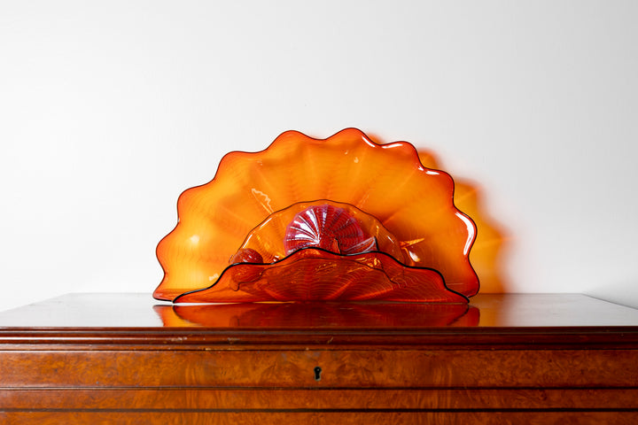 Chihuly Persian Set of 5 with Black Lip Wrap