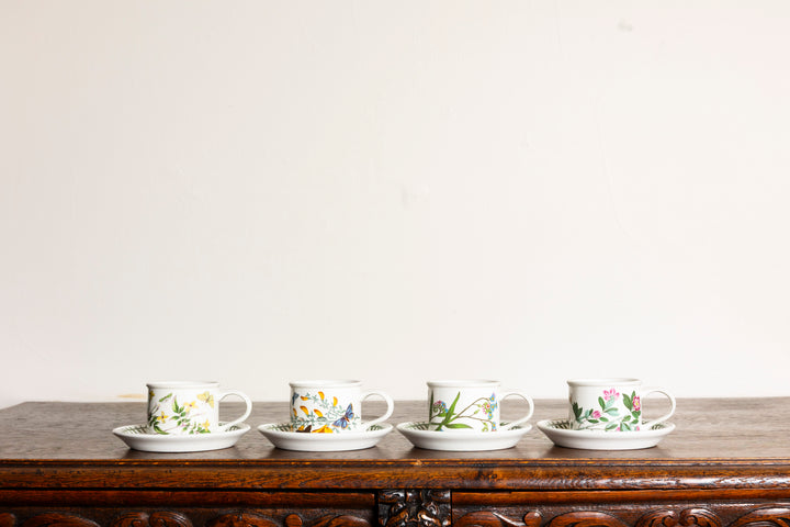 Portmeirion Botanic Garden Floral Cup and Saucer Set of 12
