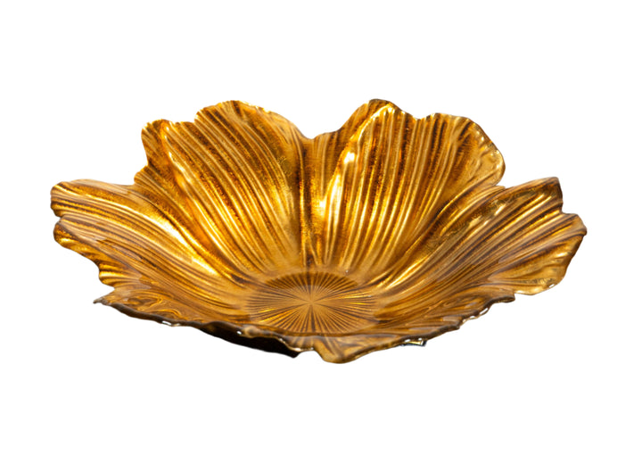 Floral Gold Glass Bowl