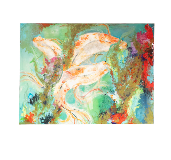 “Camouflage” Koi Painting by Renata Holder