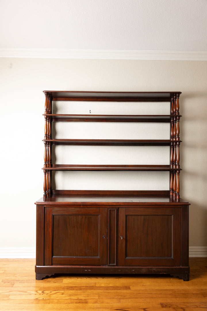 Antique British Colonial Server With Cabinet
