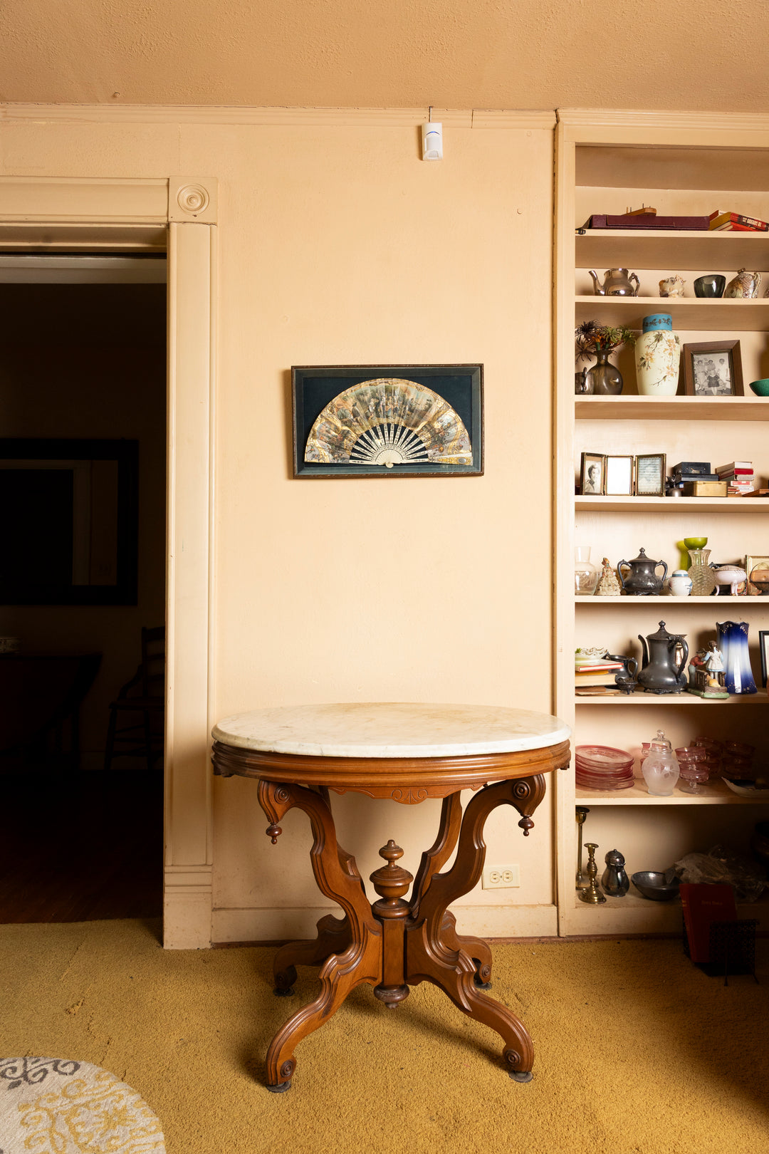 Victorian Marble-Top Parlor Table – Antique Solid Wood *Local Pickup Available in Honey Grove, TX*