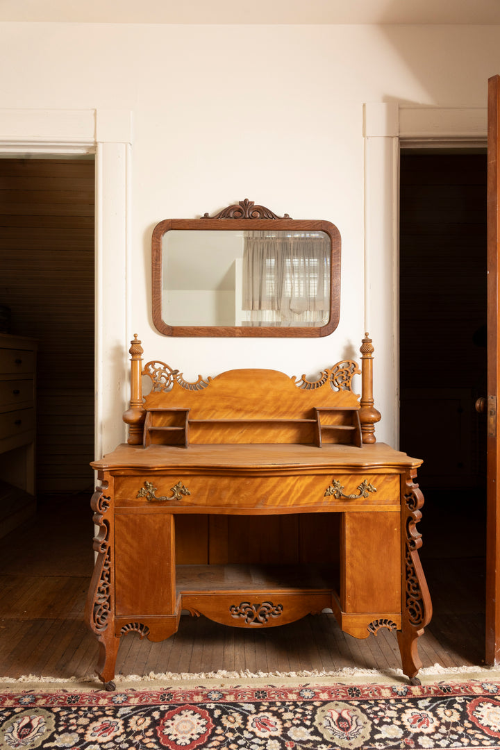 Antique Victorian Carved Wood Writing Desk *Local Pickup Available in Honey Grove, TX*