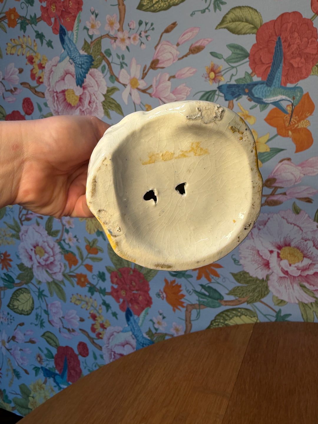 Antique Staffordshire Woman holding two fish