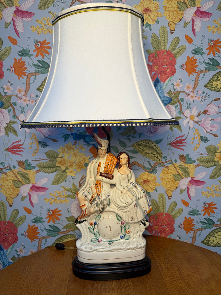 Antique Staffordshire Lamp