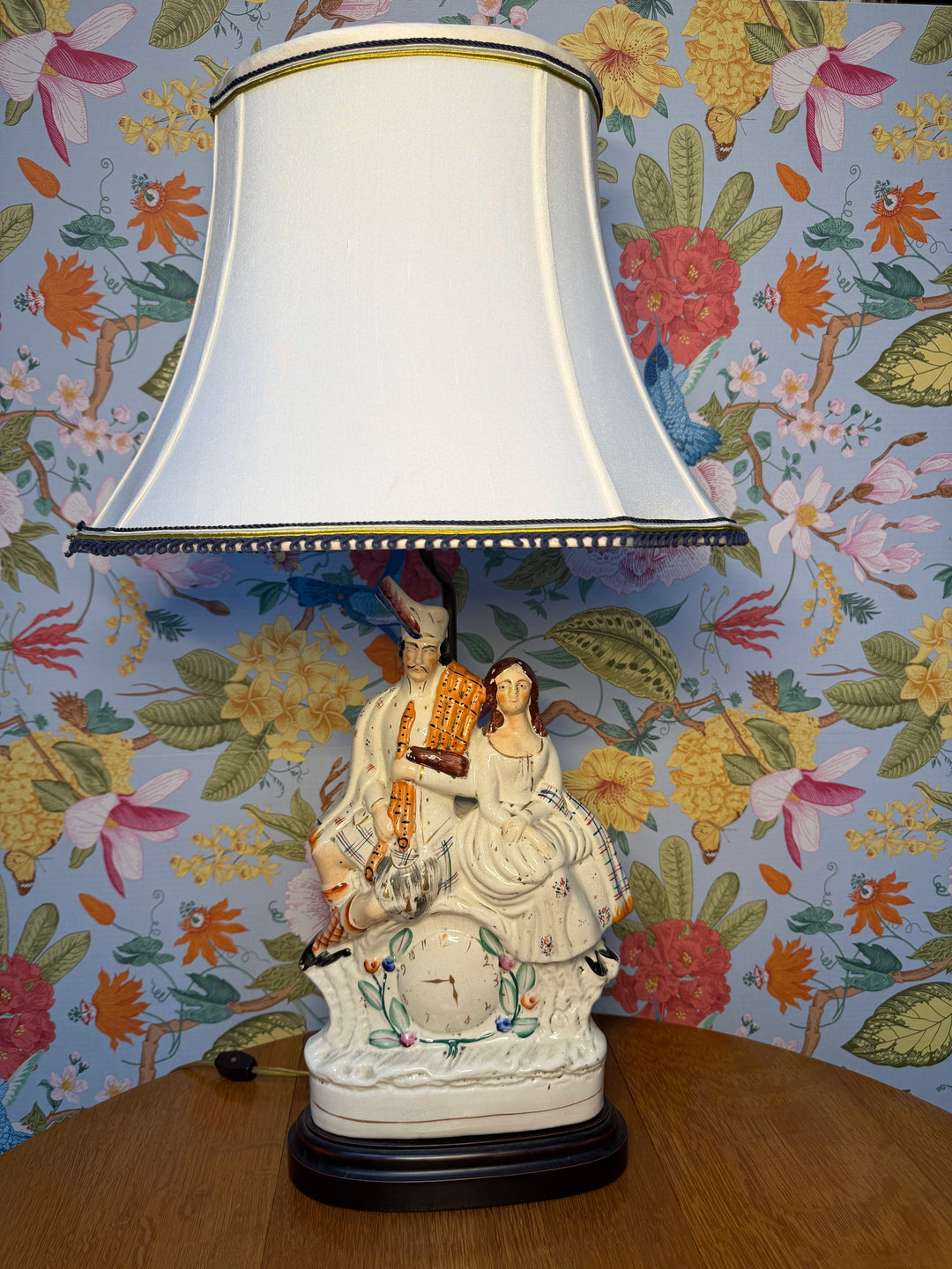 Antique Staffordshire Lamp