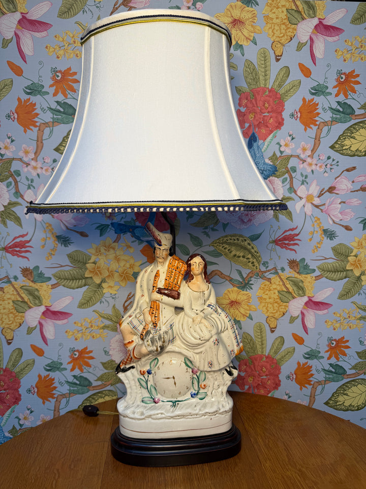 Antique Staffordshire Lamp