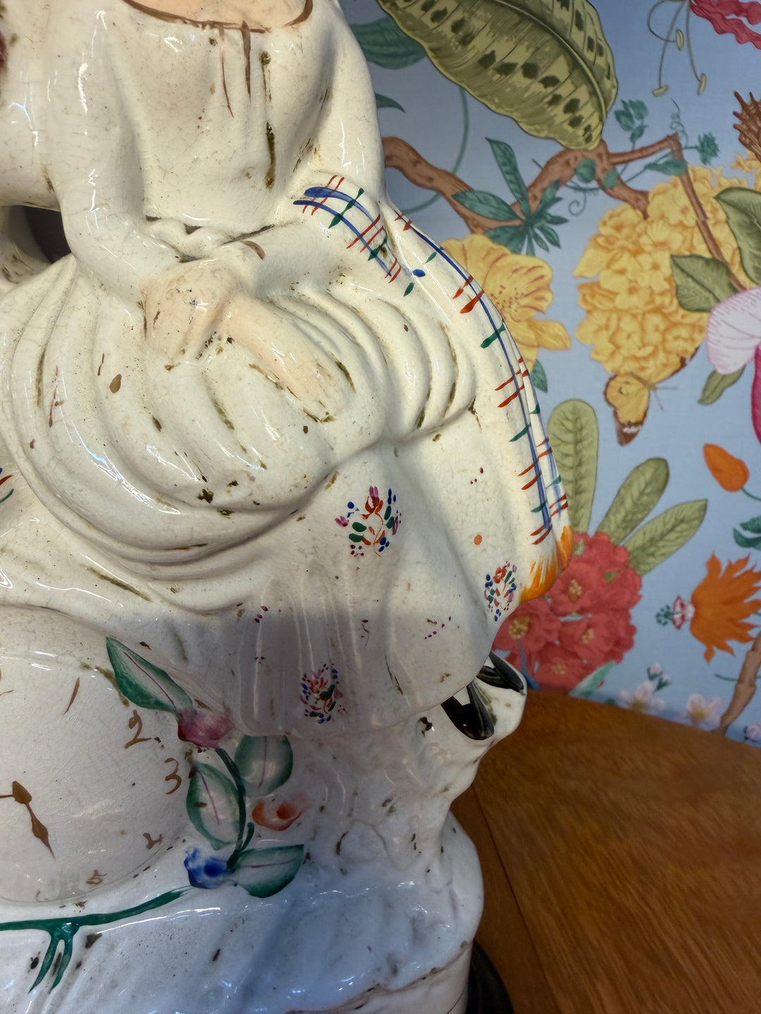 Antique Staffordshire Lamp