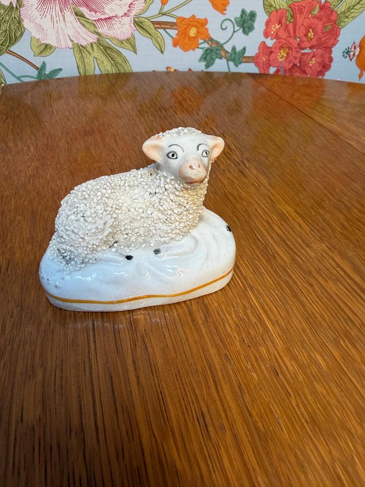 Antique Staffordshire Lamb