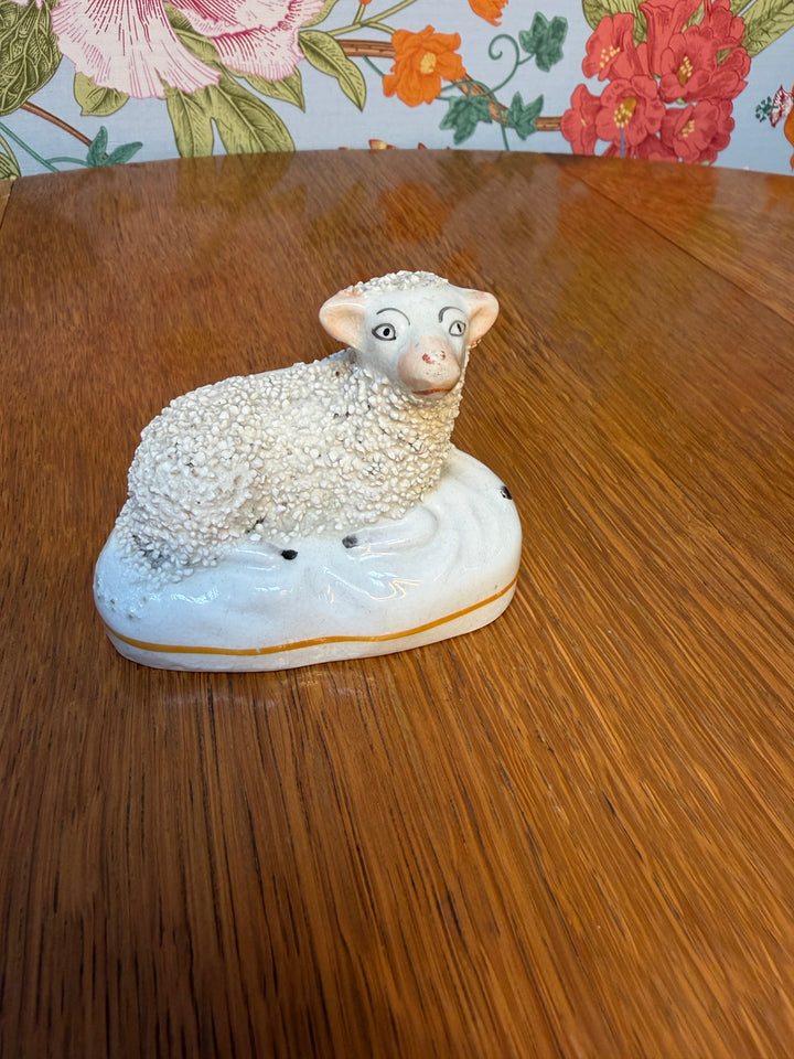 Antique Staffordshire Lamb