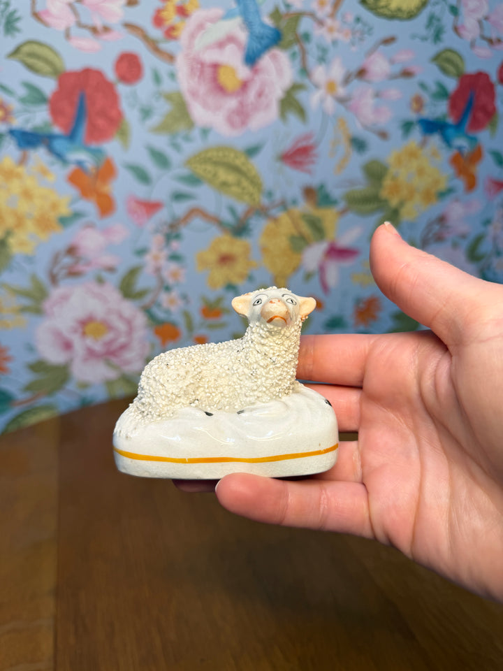 Antique Staffordshire Lamb
