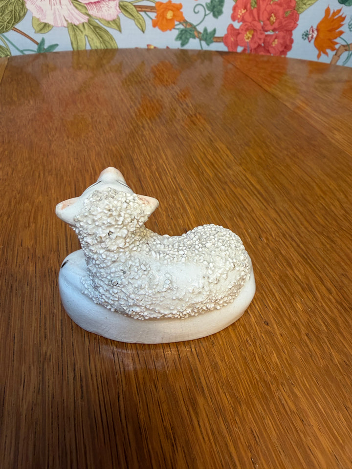 Antique Staffordshire Lamb