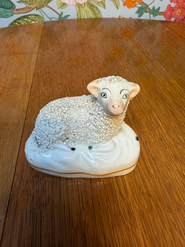 Antique Staffordshire Lamb