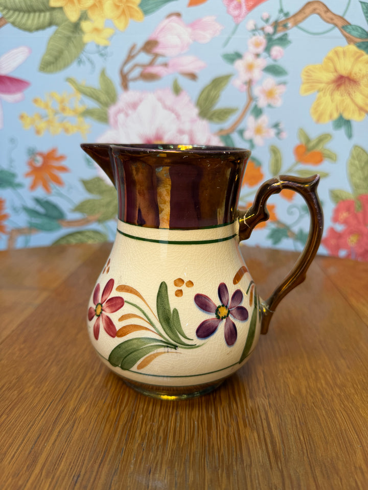 Antique Wade Heathe London England Copper Luster Jug