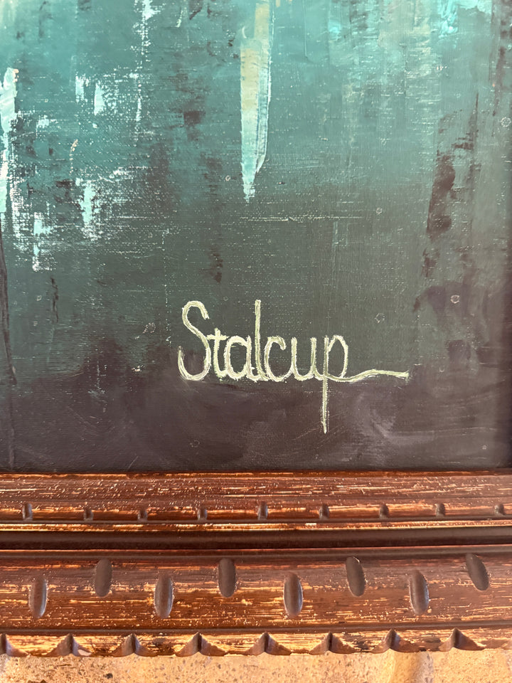 Mid‑Century Sailboat Oil Painting — Signed