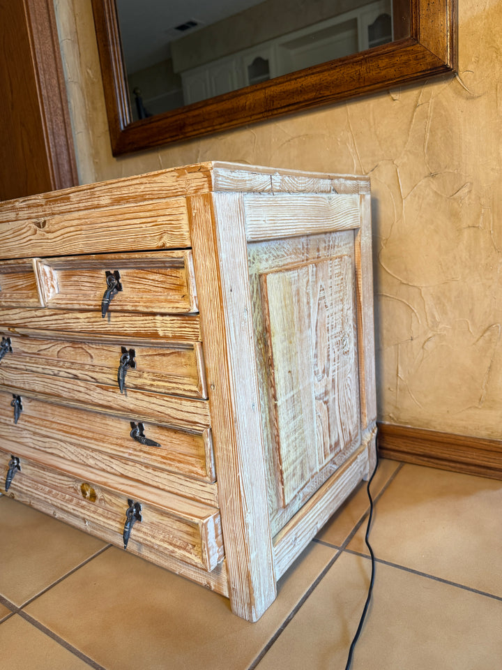 Mexican Style Rustic Pine Chest
