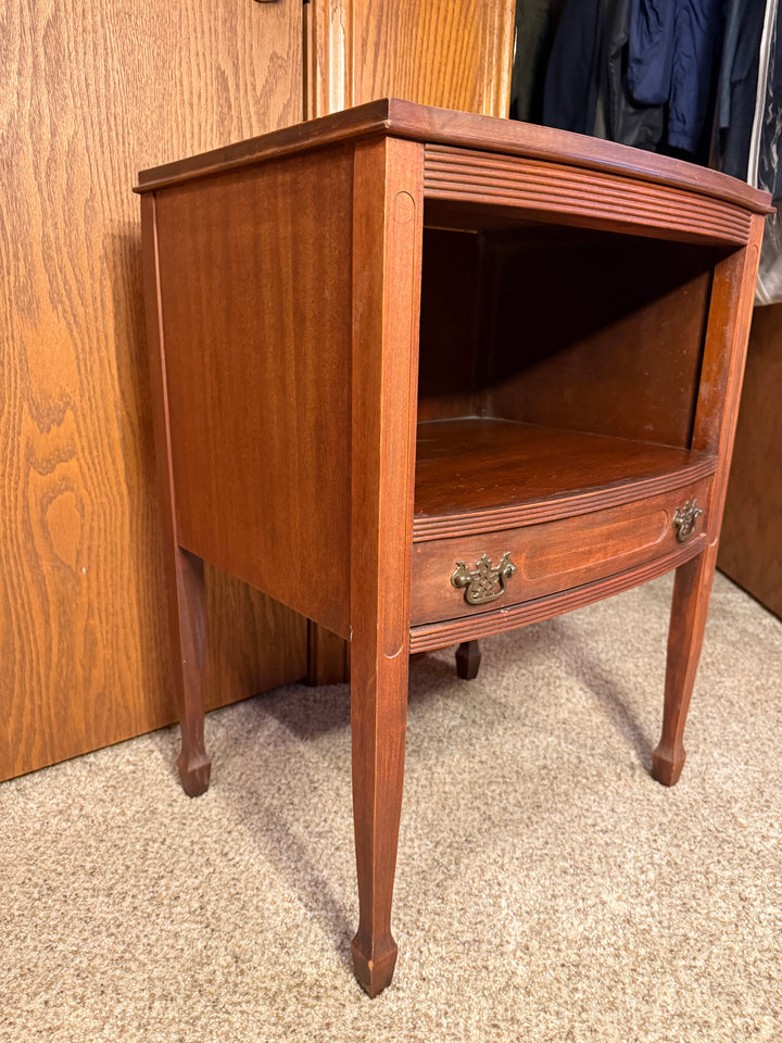 Nightstand — Open Shelf & Drawer