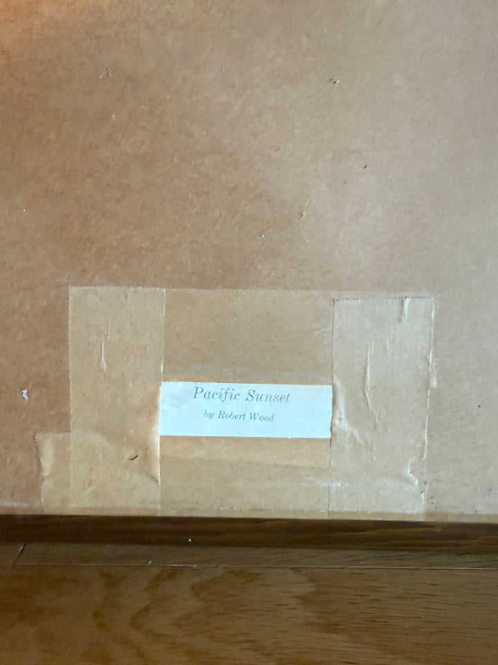 Reproduction of Seascape with Crashing Waves — Signed 'Robert Wood'