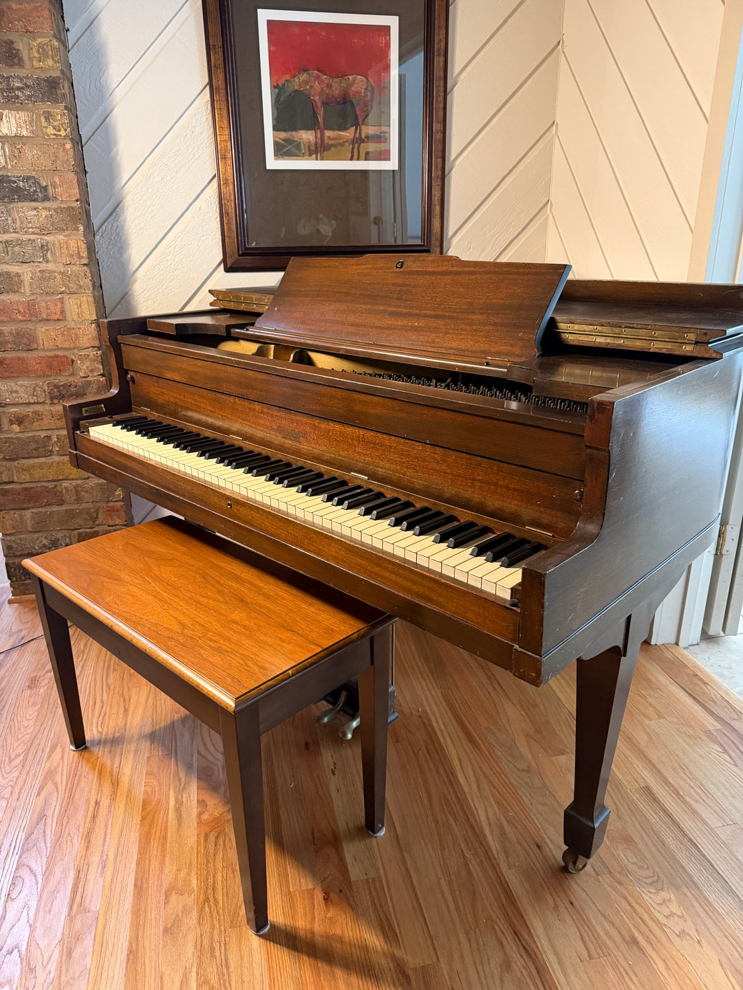 Brambach Co. Baby Grand Piano with Bench