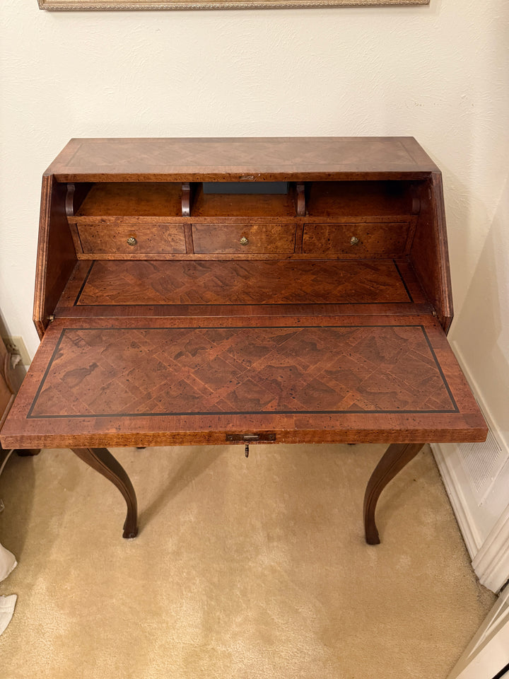 French Provincial Inlaid Secretary Desk