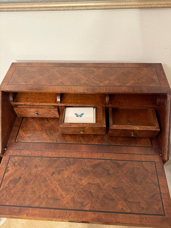 French Provincial Inlaid Secretary Desk