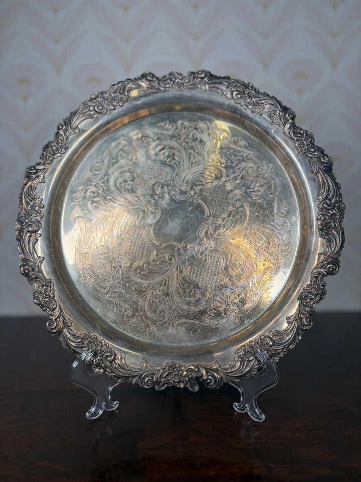 Silver Plated Circular Tray