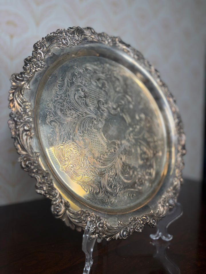 Silver Plated Circular Tray
