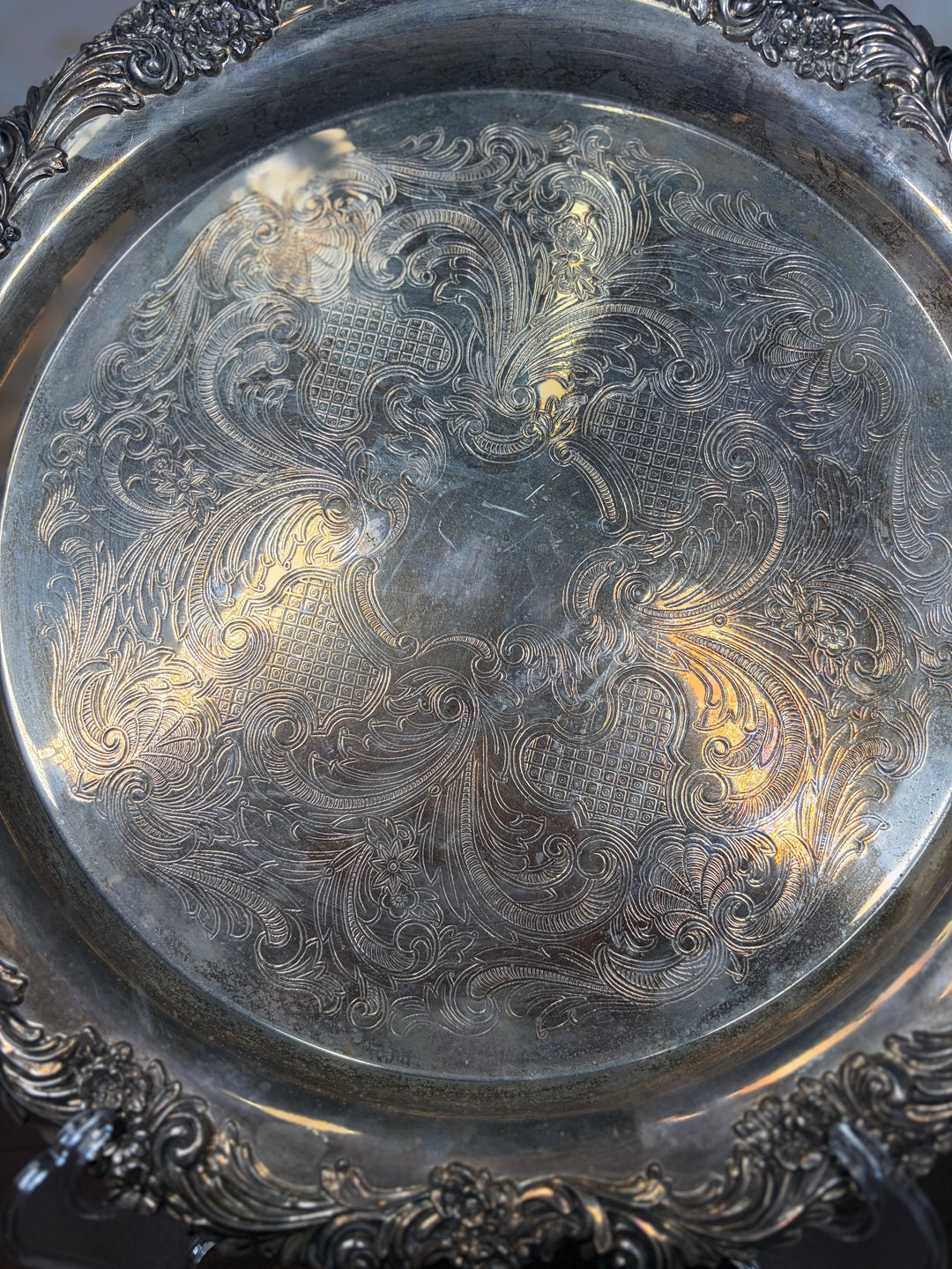 Silver Plated Circular Tray