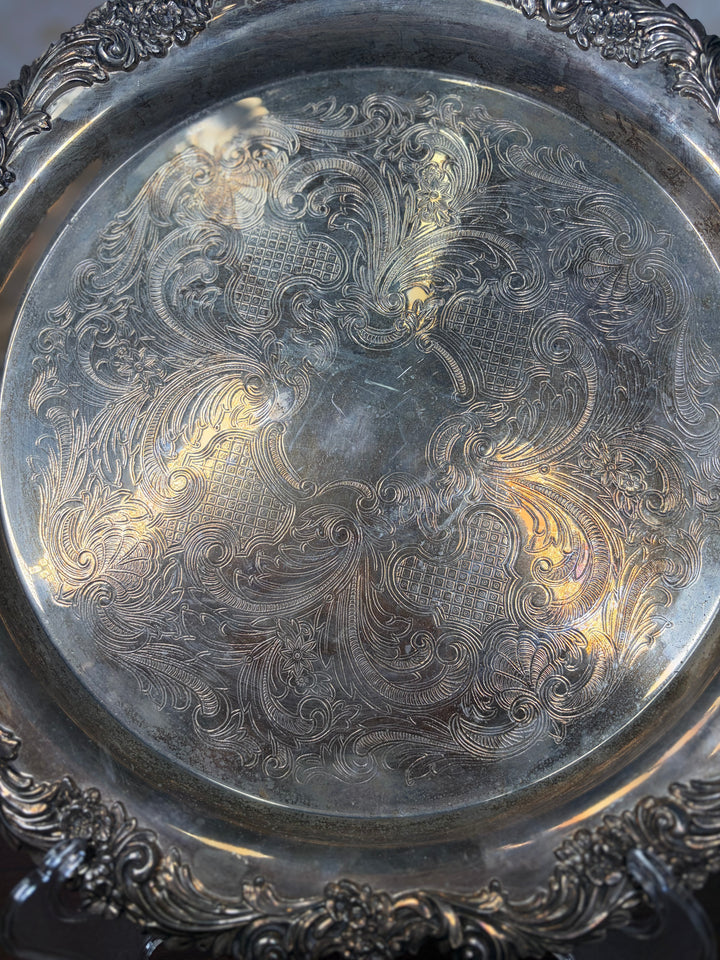 Silver Plated Circular Tray