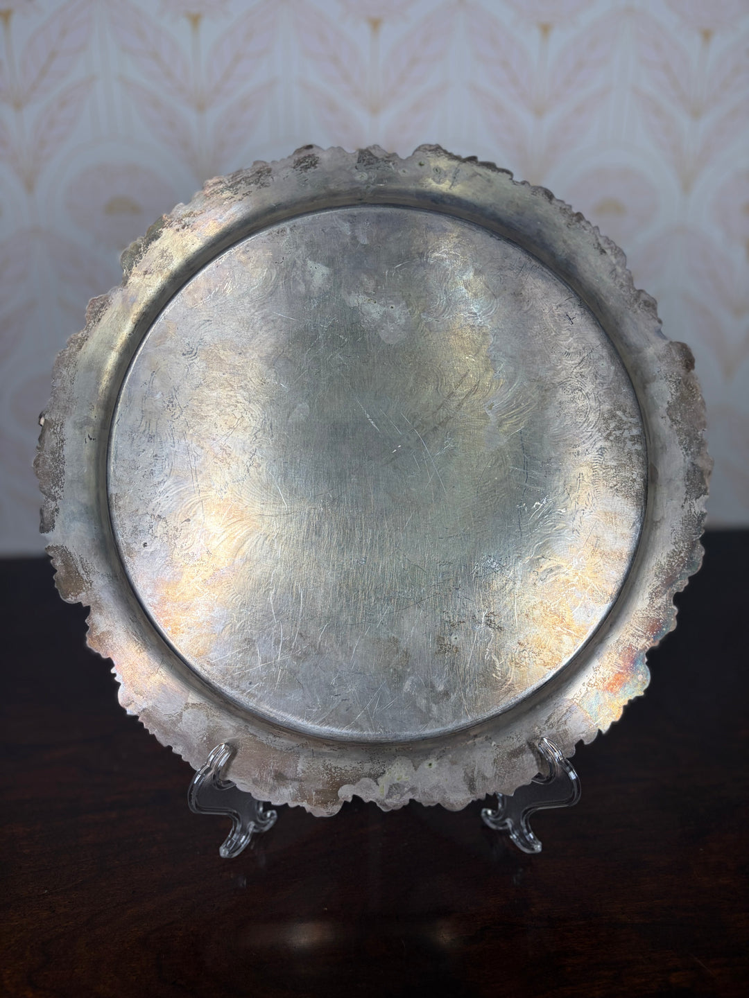 Silver Plated Circular Tray