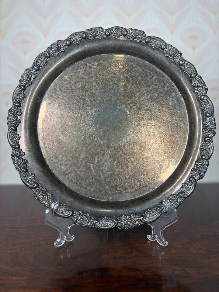 Silver Plated Circular Tray