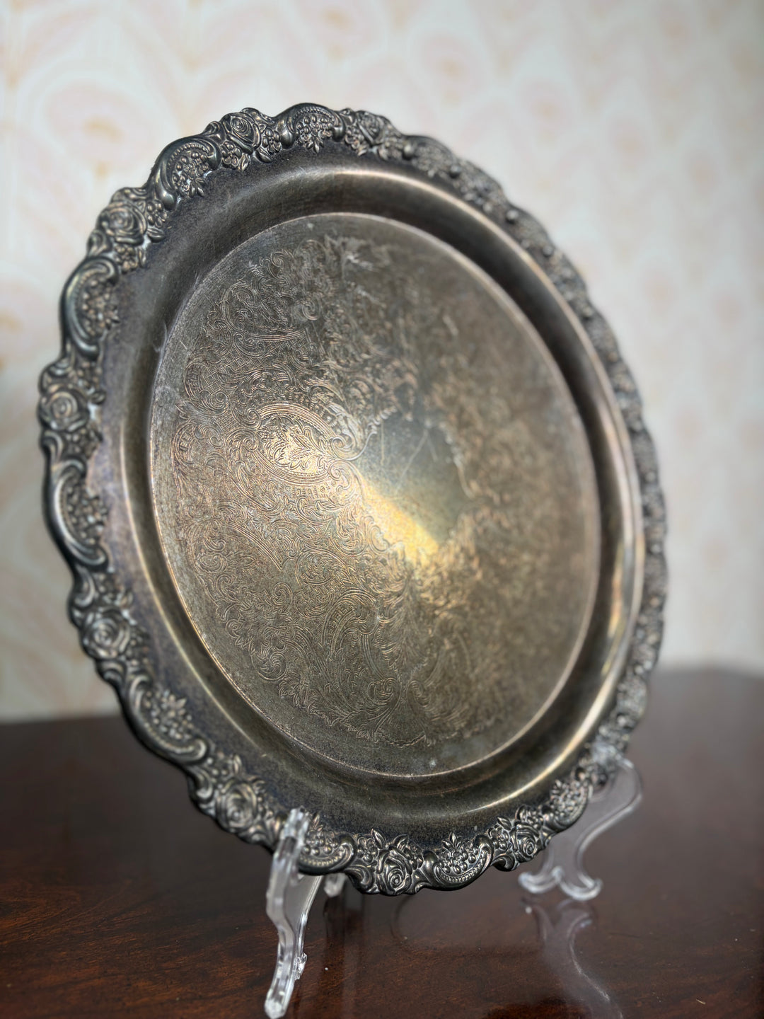Silver Plated Circular Tray