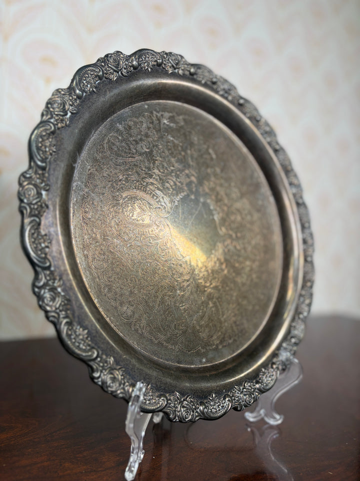 Silver Plated Circular Tray