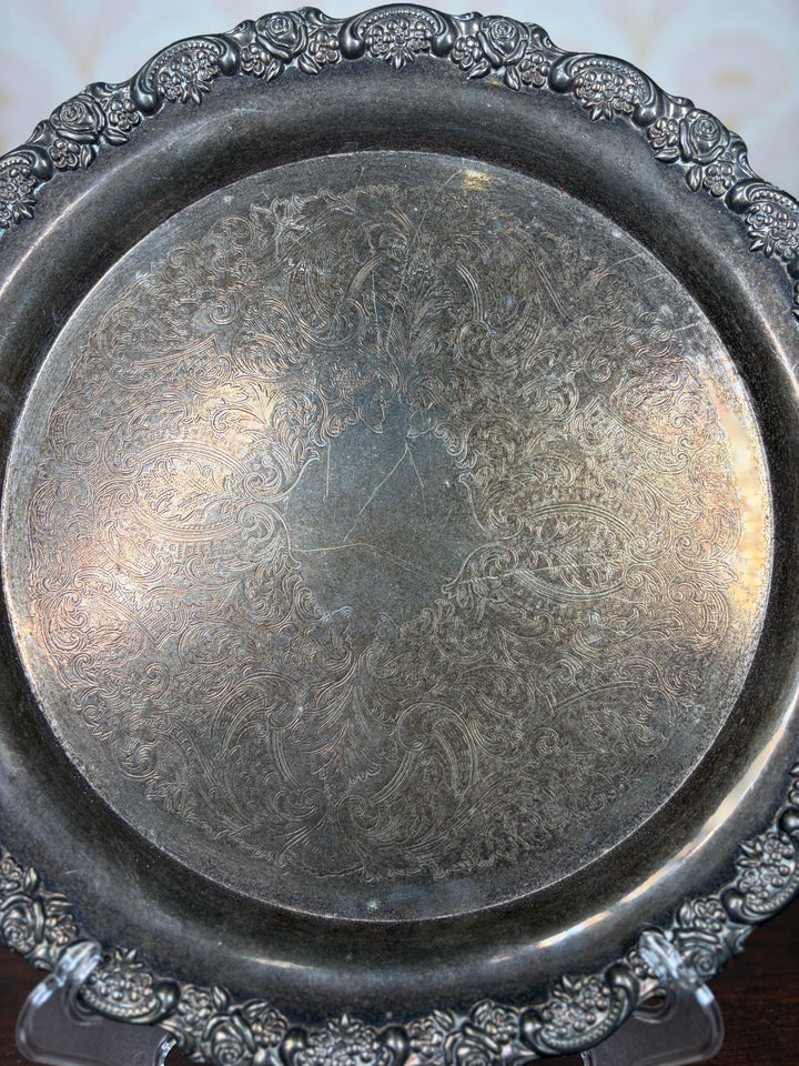 Silver Plated Circular Tray