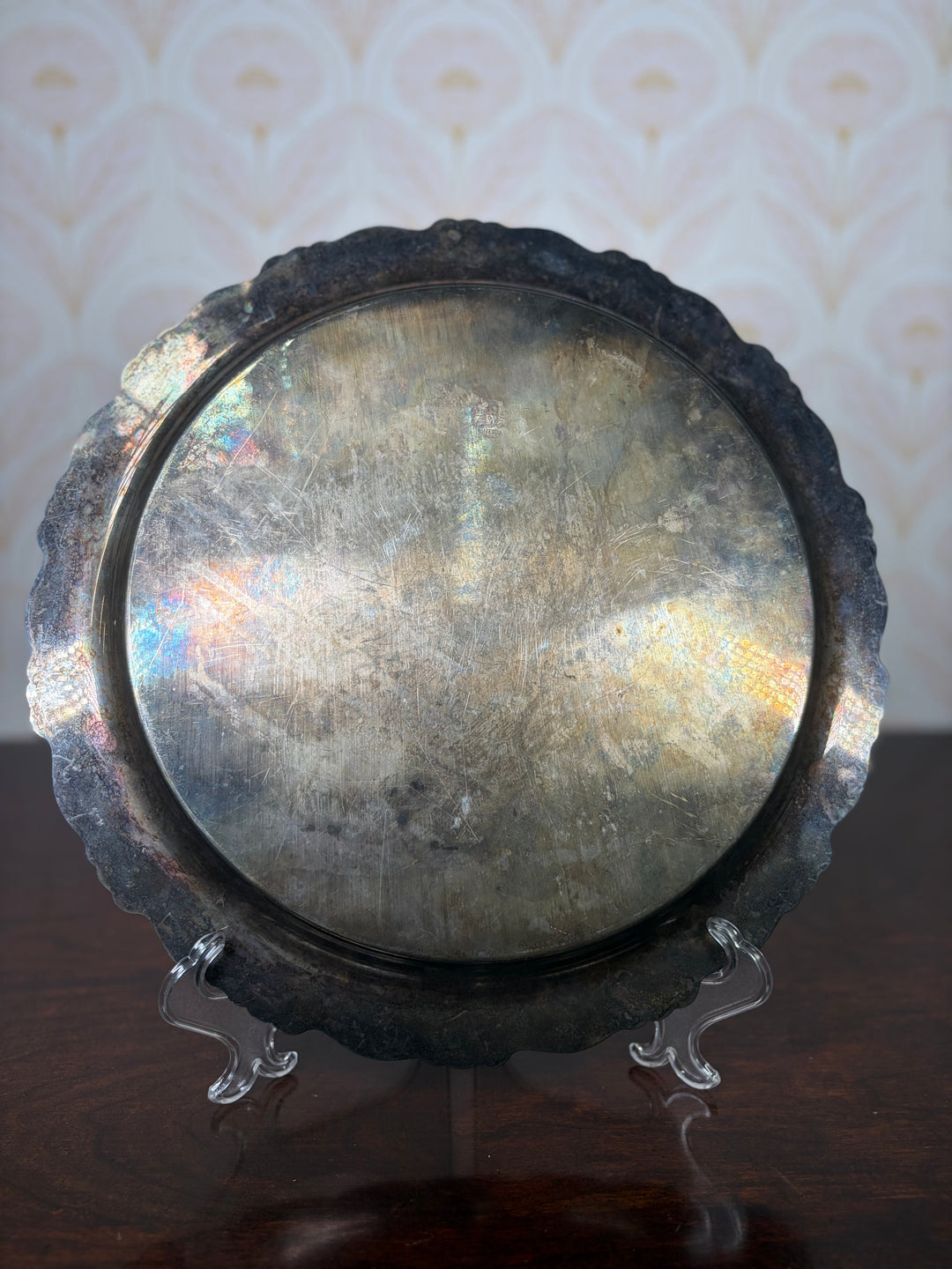 Silver Plated Circular Tray