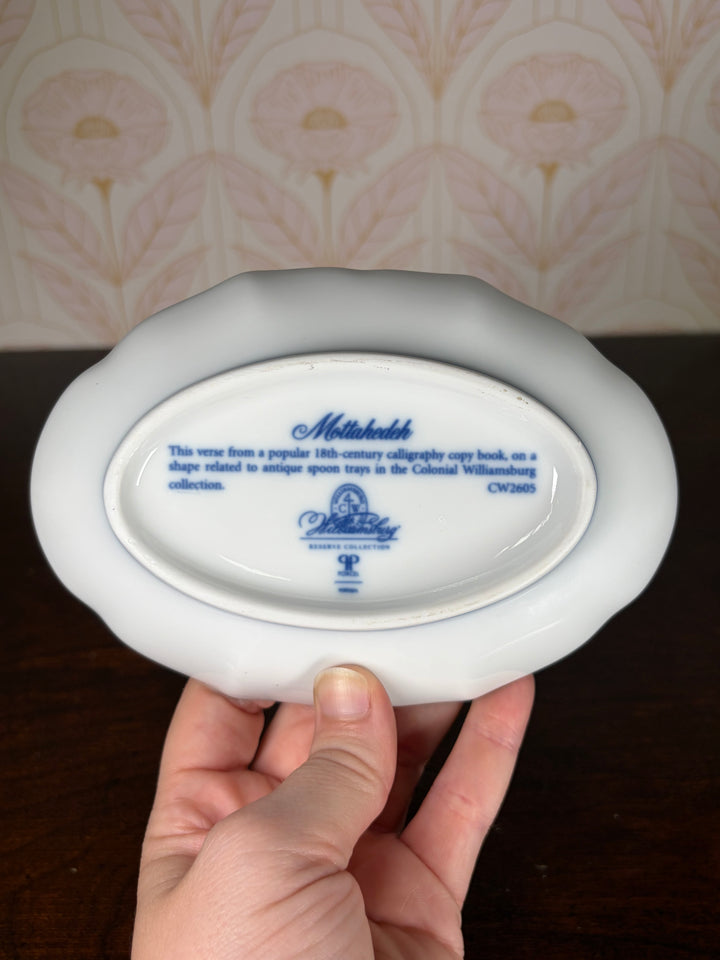 Mottahedeh Trinket "A Faithful Friend is A Strong Defense"