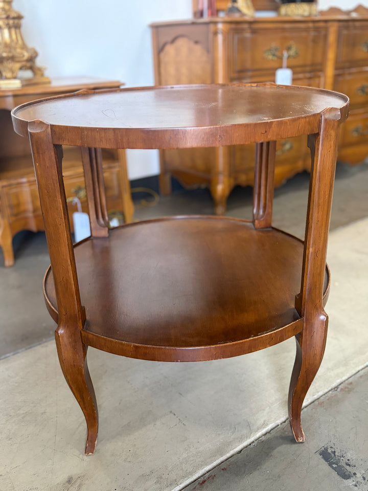 Two Tiered Wooden Side Table