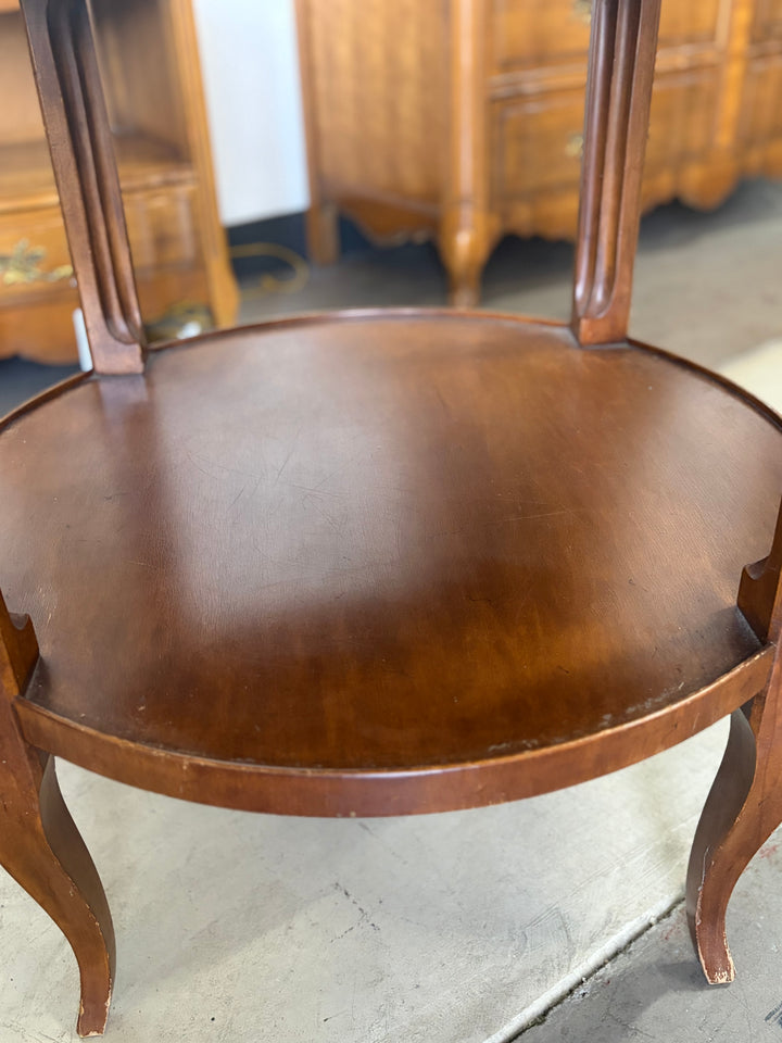 Two Tiered Wooden Side Table