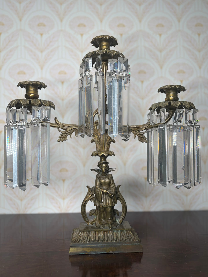 Antique Brass Candleholder