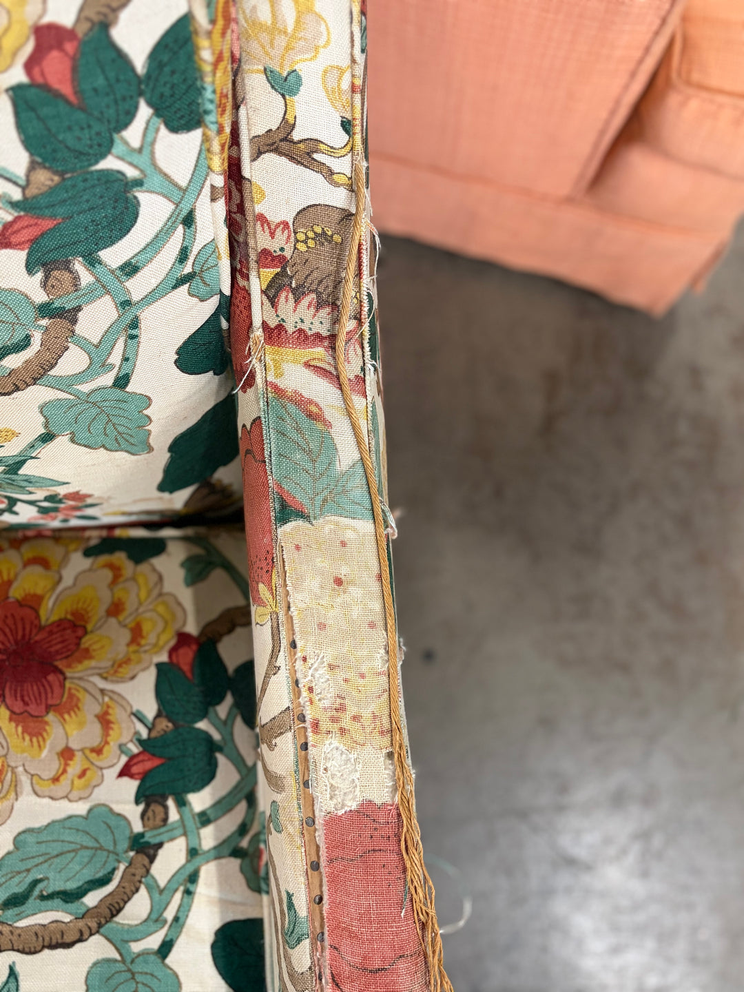 Floral Upholstered Armchair