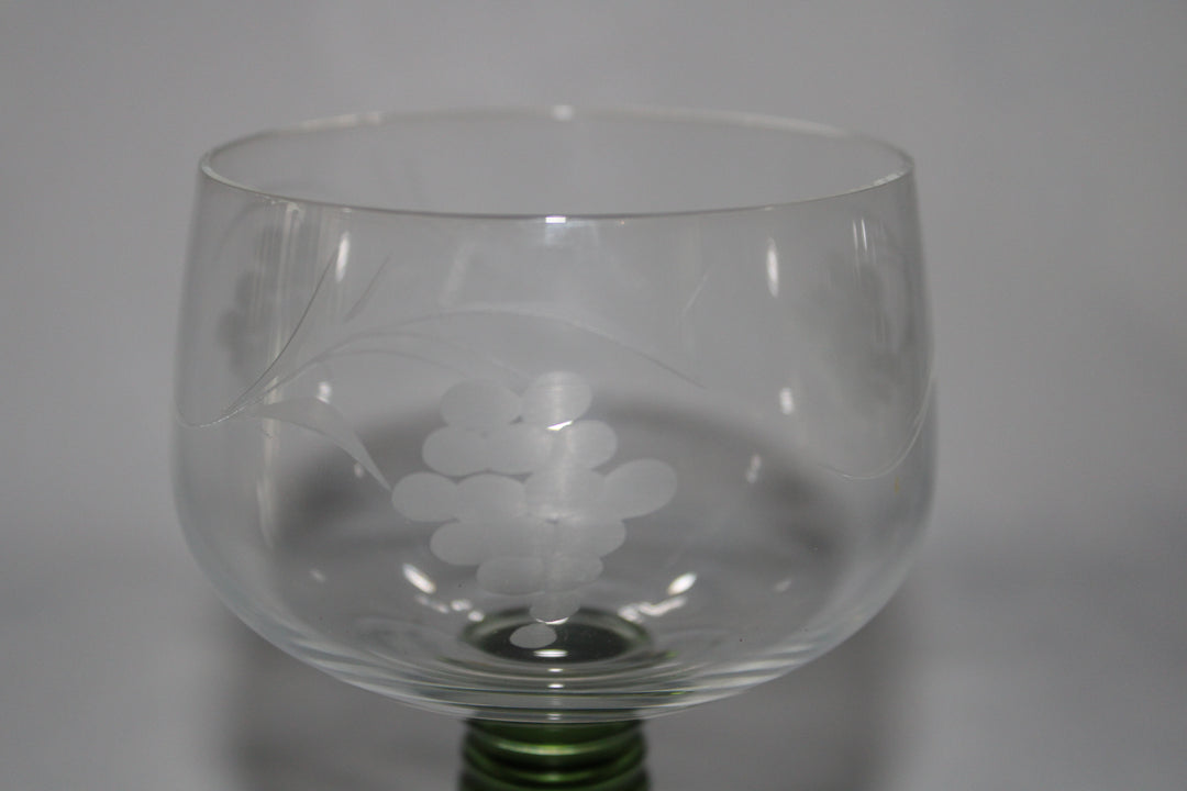 Luminarc - Roemer Wine Glasses Set of 12 With Etched Grape & Vine Pattern