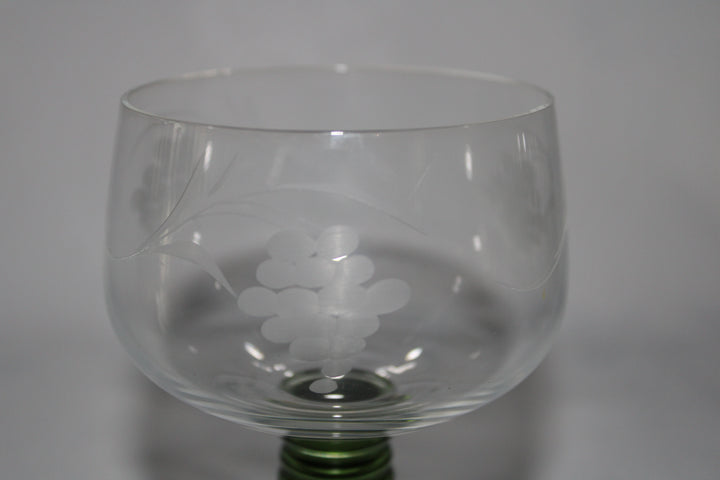 Luminarc - Roemer Wine Glasses Set of 12 With Etched Grape & Vine Pattern