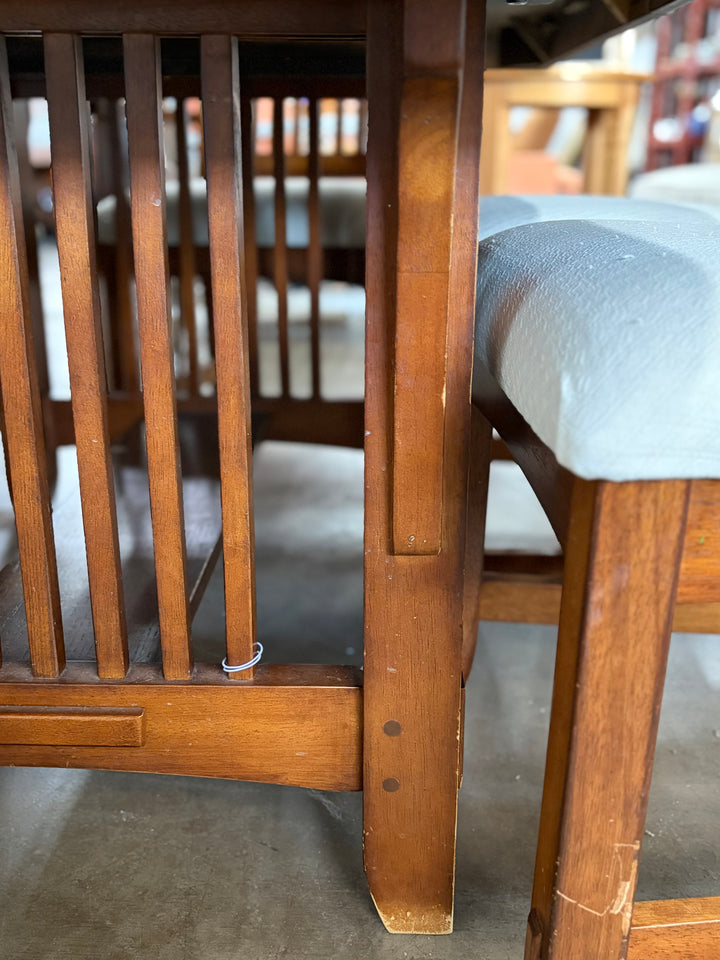 Wooden Dining Table with Leaf and 6 Chairs