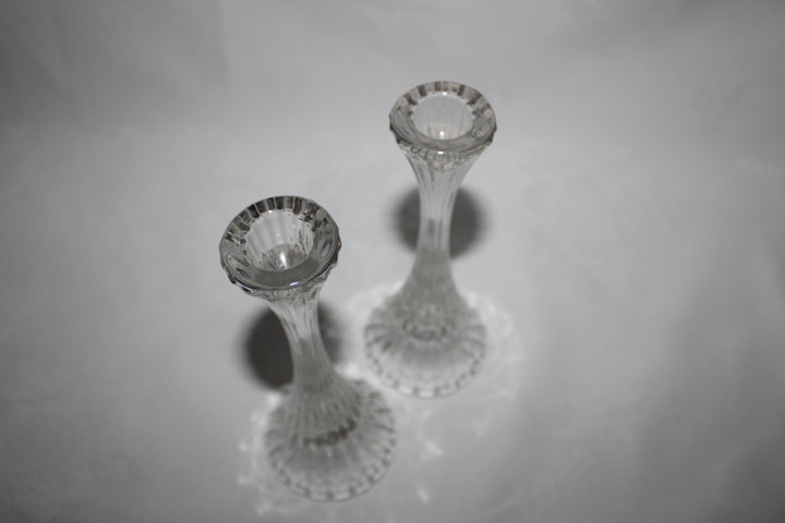 Set of 2 Mikasa Crystal Taper Candle Holders