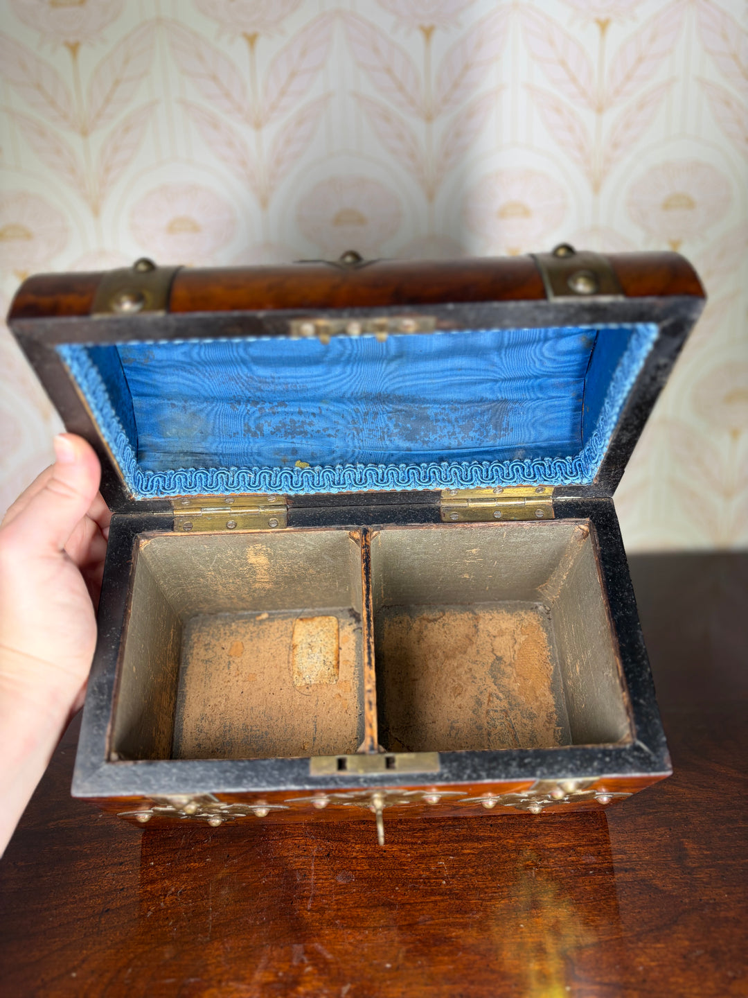 Antique Dome Calling Card Box